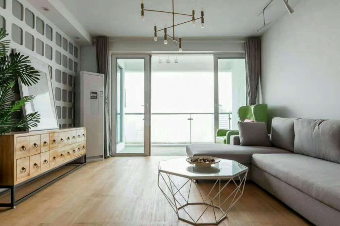 Modern 2BR 2BA High-Floor w/Balcony Next to Jiashan Rd Station